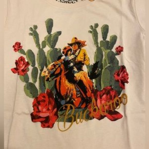 NWT Rodeo Quincy Cactus Graphic Short Sleeve Tee Tan Women’s Medium - Picture 4 of 6